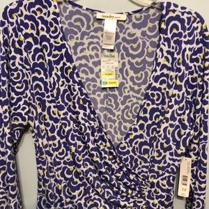 Nylon dress faux wrapped